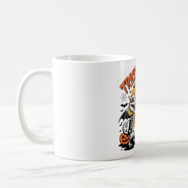 Mug Trick ou bière Skeleton Dragons Art (Gauche)