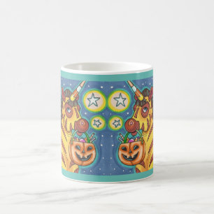 MUG TRICK OU TRAITER BAT WING ZEBRA, CUTE HALLOWEEN