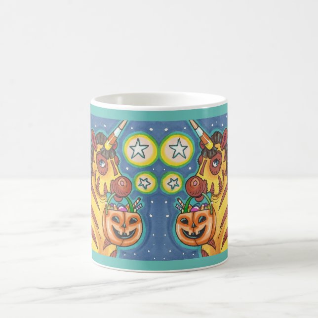 MUG TRICK OU TRAITER BAT WING ZEBRA, CUTE HALLOWEEN (Centre)