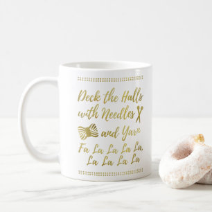 Mug Tricot ・ Deck the Halls Yarn & Crafts Faux Gold