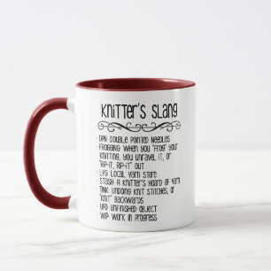 Mug Tricot drôle de l'argot du tricoteur