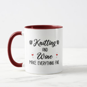 Mug Tricot et vin Rendre tout fin