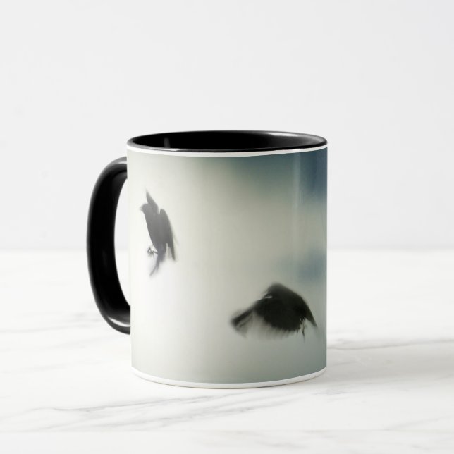Mug Tricoter des corbeaux (Devant gauche)