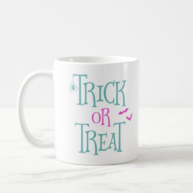 Mug Tricoter ou traiter la pâte à café Halloween (Gauche)