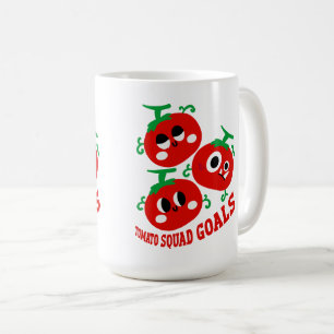 Mug Trio ludique dessiné à la main de visages de tomat