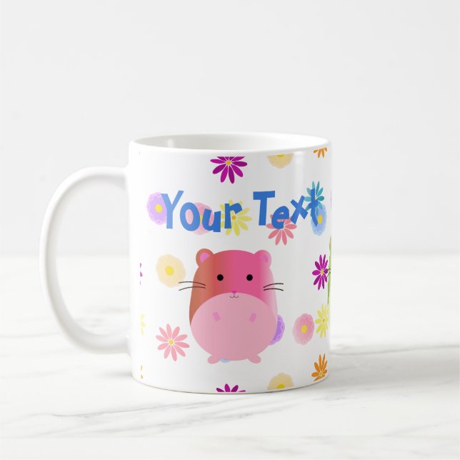 Mug Triple Cute Kawaii Hamsters personnalisé (Gauche)