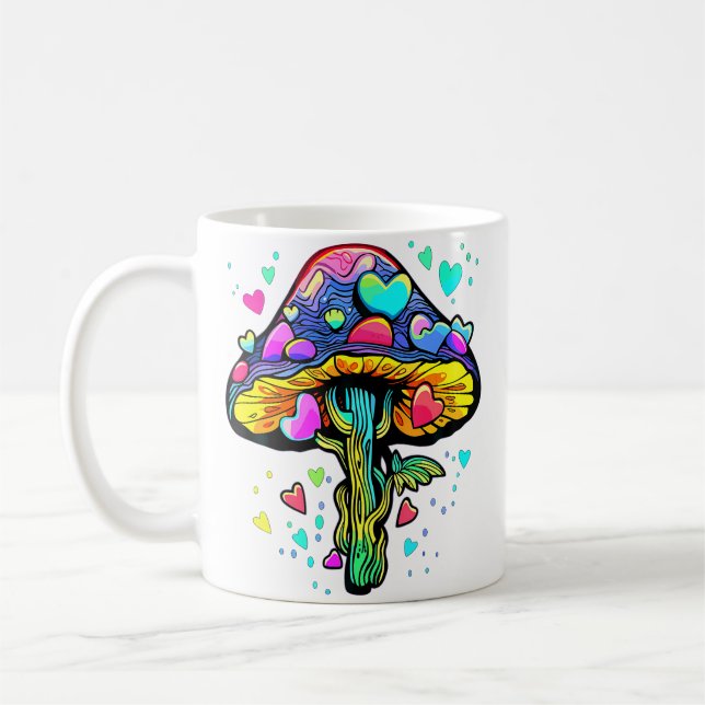 Mug Trippy Forest Art Edm Mushroom Music Lover Psyched (Gauche)
