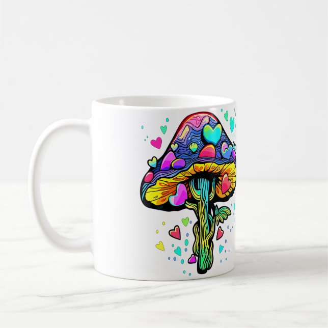 Mug Trippy Forest Art Edm Mushroom Music Lover Psyched (Gauche)