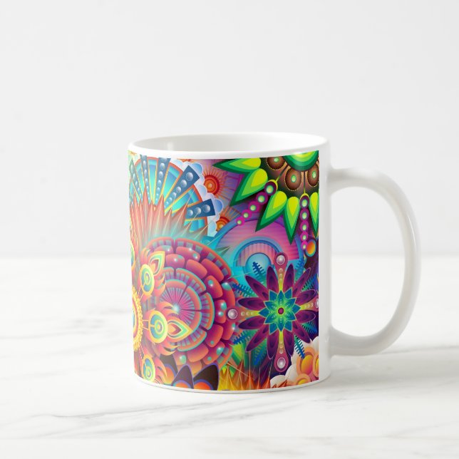 Mug Trippy psychédélique spirituel abstrait de mandala (Droite)