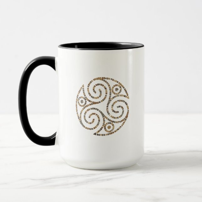 Mug Triskelion Celtic - Triple symbole en spirale - Mo (Gauche)