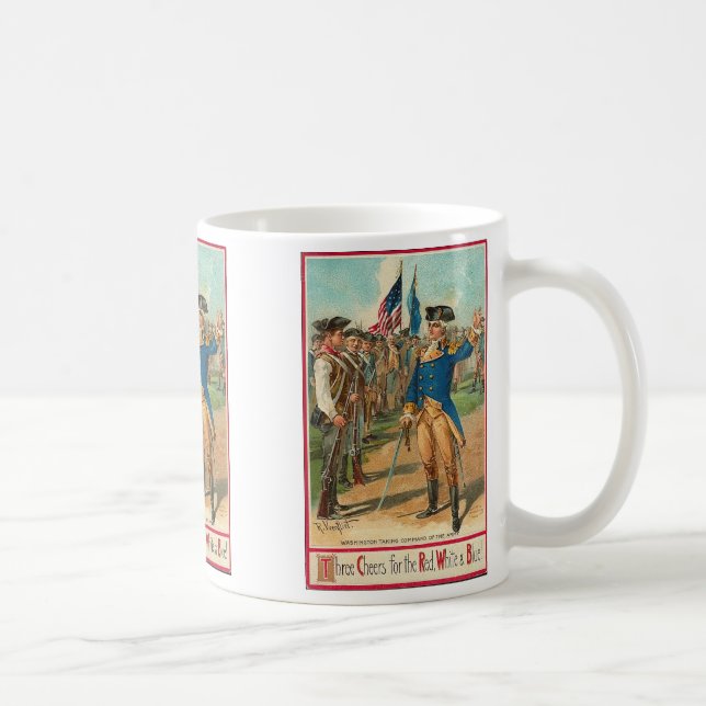 Mug Trois bravo pour le rouge, le blanc et le bleu (Droite)