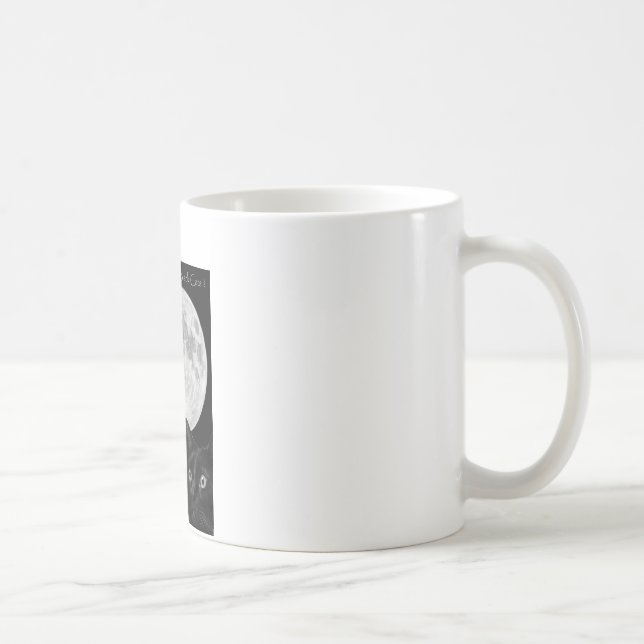 Mug Trois chats noirs et la lune (Droite)