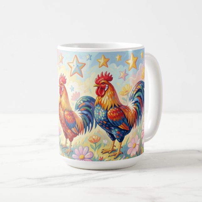 Mug Trois coqs (Devant droit)