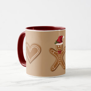 Mug Trois formes de biscuits de Noël au pain d'épice