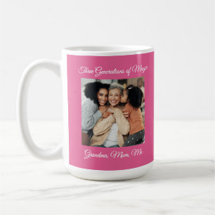 Mug Trois générations d'amour grand-mère, maman, moi P
