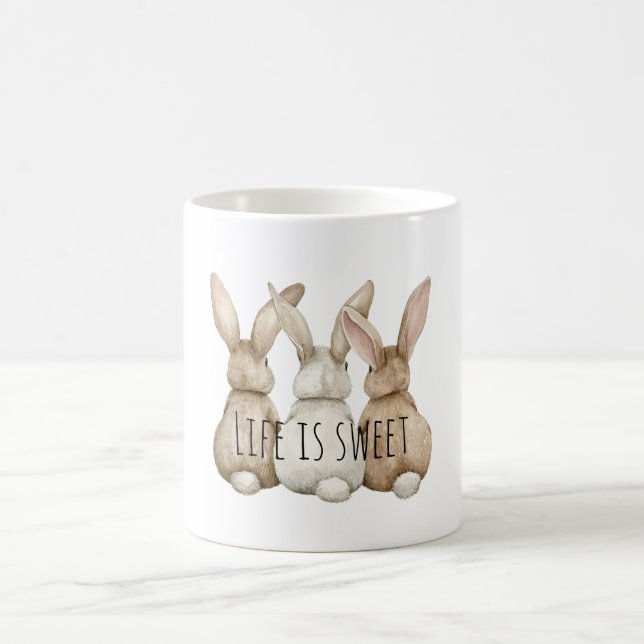 Mug Trois lapins de garenne mignons (Centre)