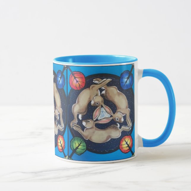 Mug Trois lièvres pourchassant la lune Quatre saisons  (Droite)
