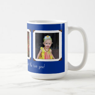 Mug Trois papas de bleu marine de modèle photo