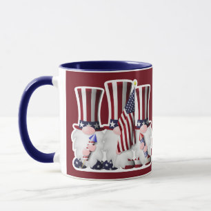Mug Trois personnages patriotiques américains