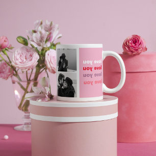 Mug Trois photos de collection Colorful Love You Val