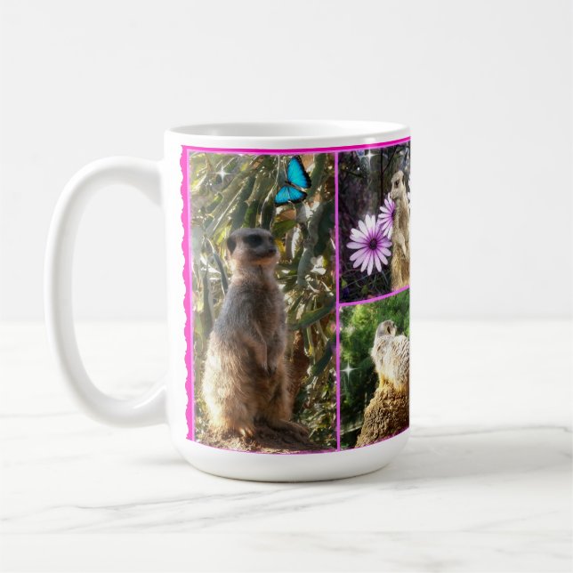 Mug Trois photos de Meerkat, (Gauche)