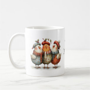 Mug Trois poules françaises fantaisistes 12 jours de N