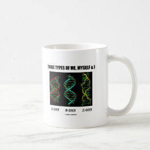 Mug Trois types de moi, de moi-même et I (A-DNA B-DNA