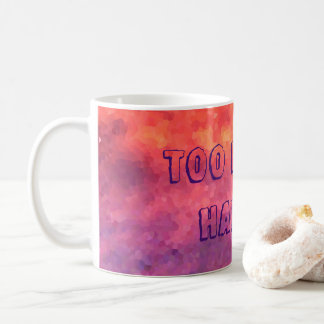 Mug Trop chaud à manipuler, moderne, lumineux, abstrai