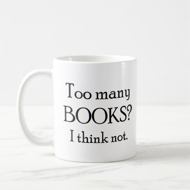 Mug trop de livres (Gauche)