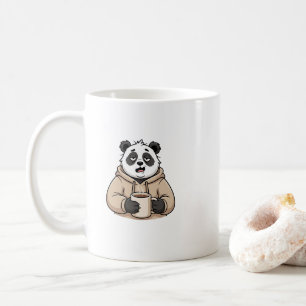Mug Trop fatigué pour fonctionner Panda Café Dessin an