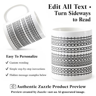 Mug Trop Fauché Pour Abandonner Message Caché 136BW Tr