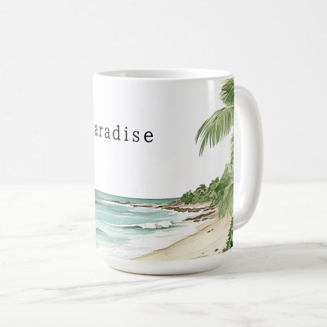 Mug Tropcal Palm Trees Beach (Devant droit)