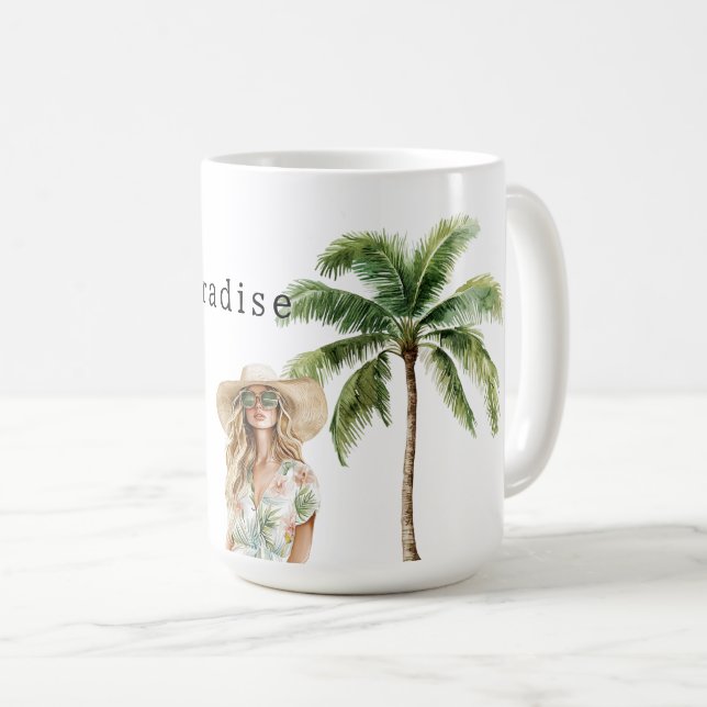 Mug Tropcal Palm Trees Beach (Devant droit)
