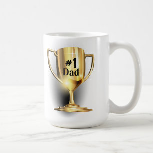 Mug Trophée d'or #1 Papa Maman Fils