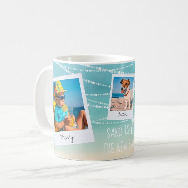 Mug Tropical Beach Sand is the New Snow Photo (Devant gauche)