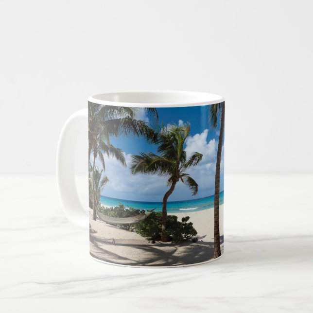Mug Tropical Beaches | Anguilla Beach, Palm Tree (Devant gauche)