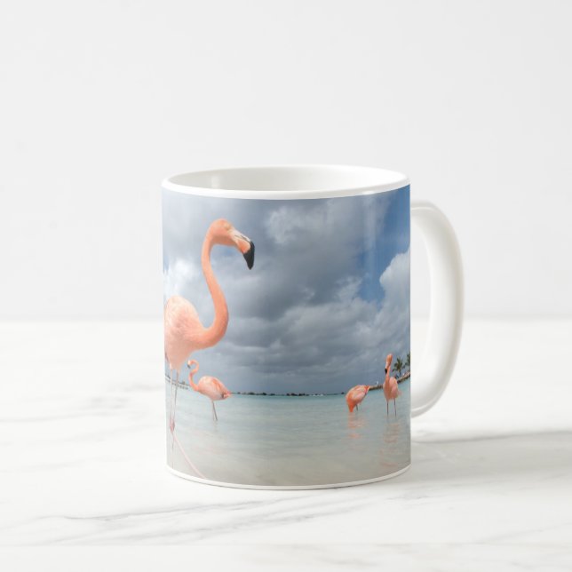 Mug Tropical Beaches | Flamingos Beach, Aruba (Devant droit)