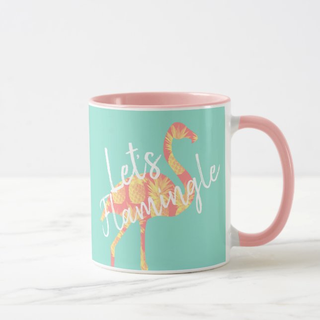 Mug Tropical Flamingle Flamant rose & ananas (Droite)
