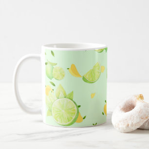 Mug Tropical Green Citrus SUMMER Orange lemon Slice