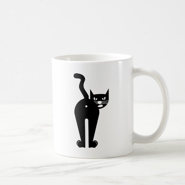 Mug Trou de bout de chat noir (Droite)
