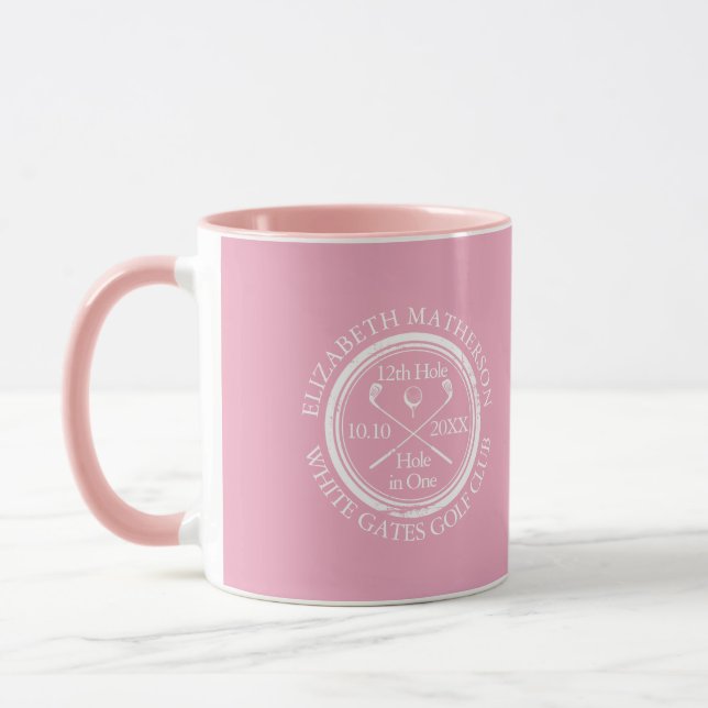 Mug Trou rose dans un golf classique (Gauche)