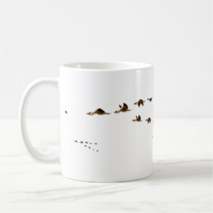 Mug Troupeau de la nature   des oies émigrant