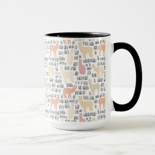 Mug Troupeau de motif d'alpaga (Droite)