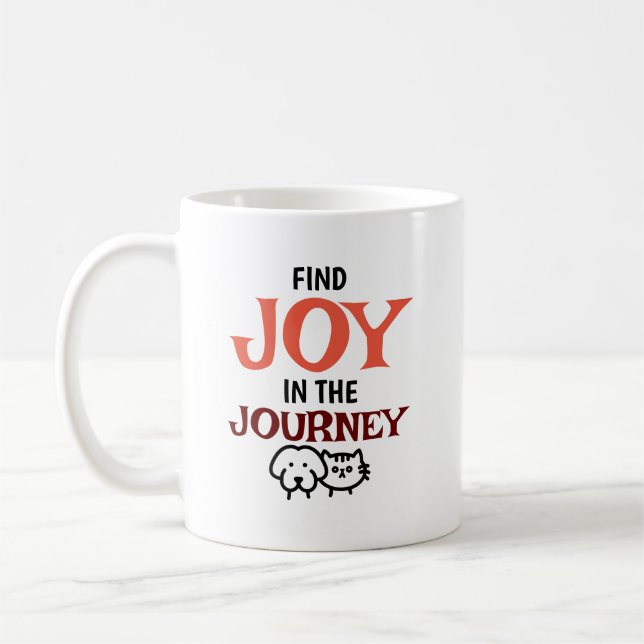 Mug Trouvez La Joie Dans Le Voyage (Gauche)