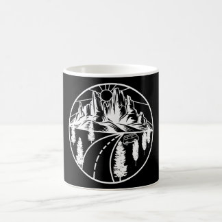 Mug Trouvez Votre Route Simple Blanc Design En Noir