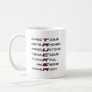 Mug Trucker Acrostique Traits Professionnels Force