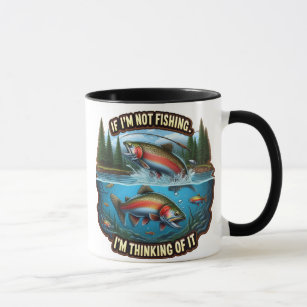 Mug Truite arc-en-ciel Un poisson vibre saute de l'eau