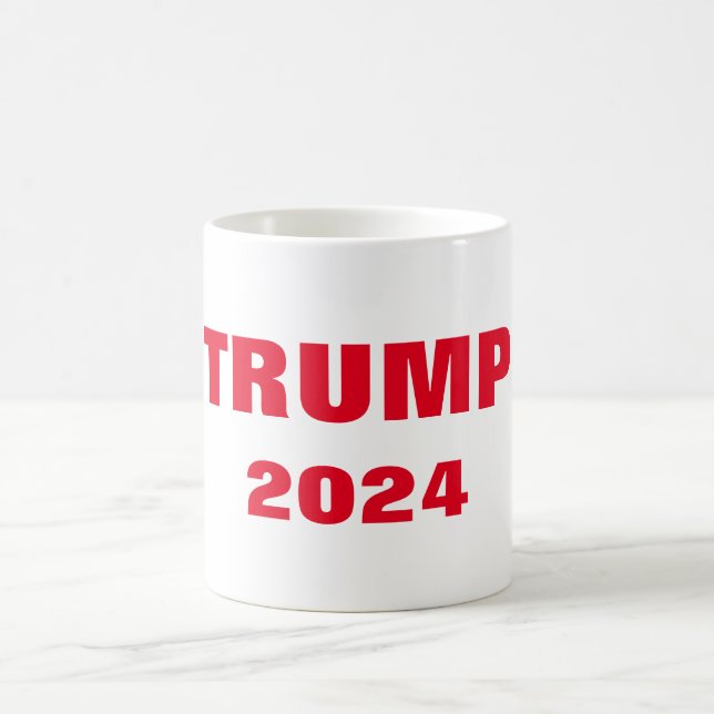 Mug Trump 2024 Cool blanc rouge Fête cadeau Favor Cust (Centre)
