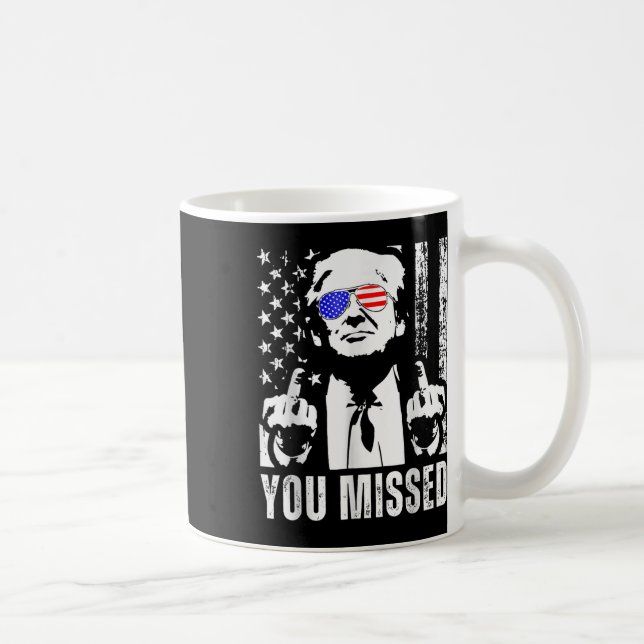 Mug Trump 2024, Drapeau américain, vous avez manqué dr (Droite)