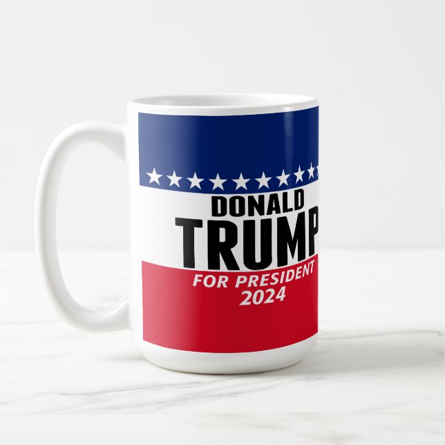 Mug Trump 2024 Gardez l'Amérique grande - bleu rouge (Gauche)